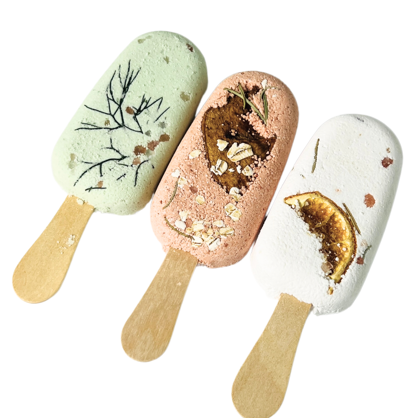 Botanical Bath Clay Pops With Dried Fruit and Epsom Salt: Peppermint + Fennel