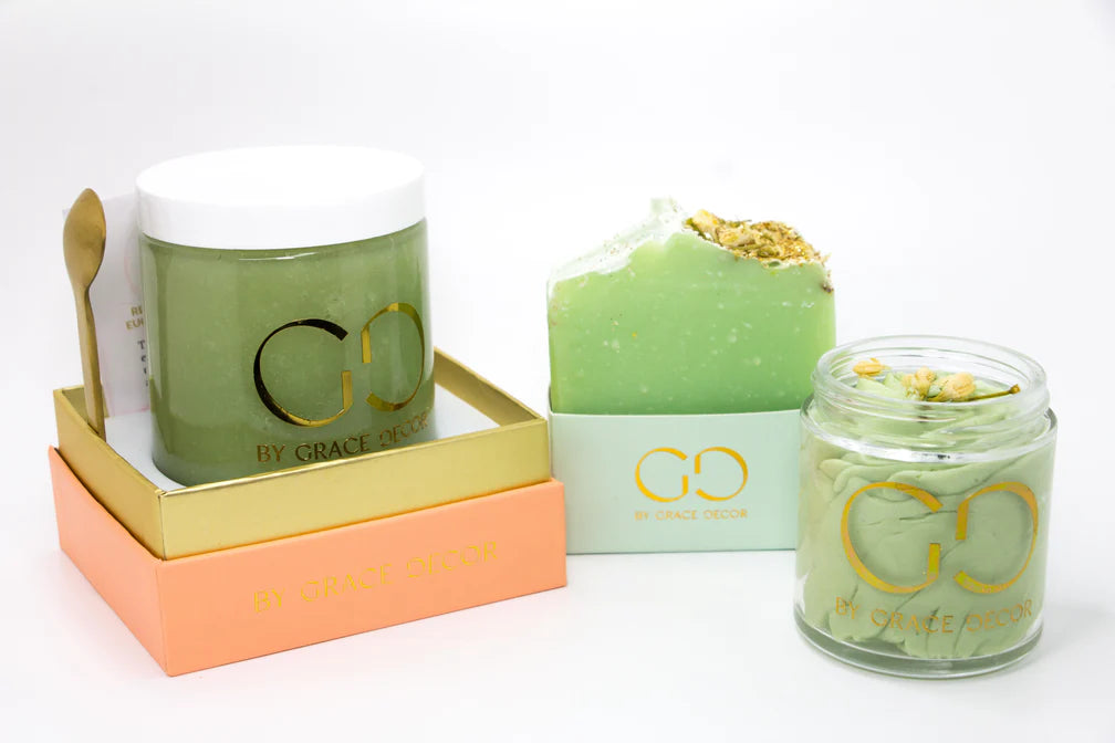 By Grace Decor: SUGAR SCRUB - REVITALIZING ROSEMARY AND PEPPERMINT