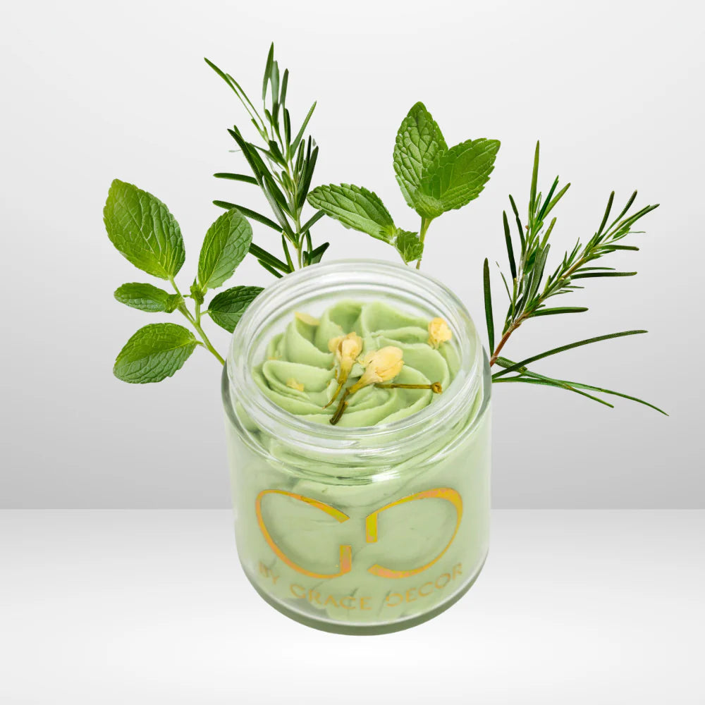 By Grace Decor: TRIPLE BODY BUTTER- REVITALIZING ROSEMARY AND PEPPERMINT