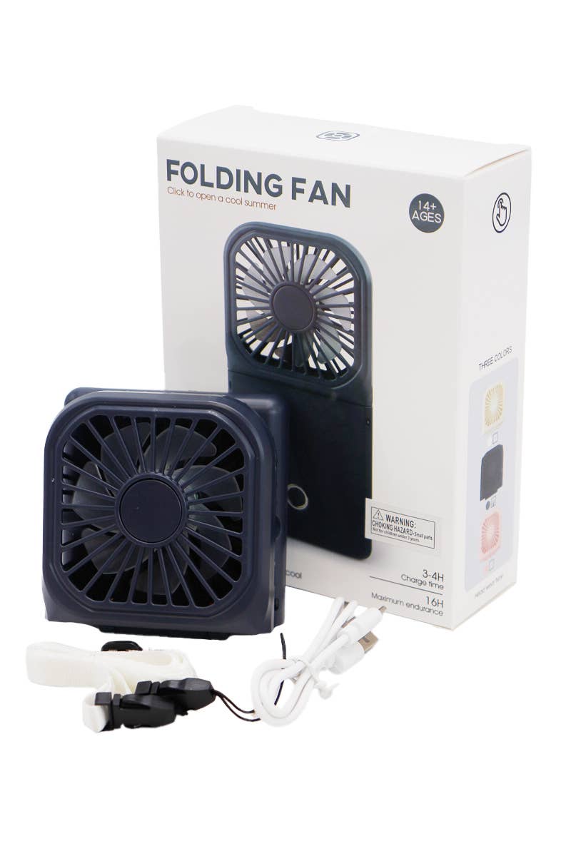 Foldable Handheld Electric Fan with Phone Dock
